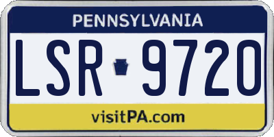 PA license plate LSR9720
