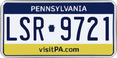 PA license plate LSR9721