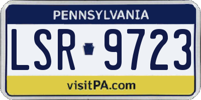 PA license plate LSR9723