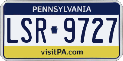 PA license plate LSR9727