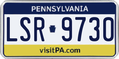 PA license plate LSR9730