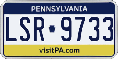 PA license plate LSR9733