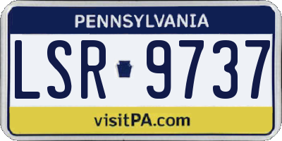 PA license plate LSR9737