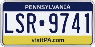 PA license plate LSR9741