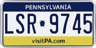 PA license plate LSR9745
