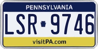 PA license plate LSR9746