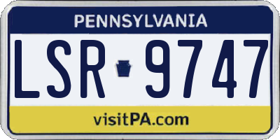PA license plate LSR9747