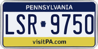 PA license plate LSR9750
