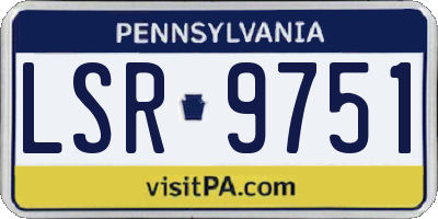 PA license plate LSR9751