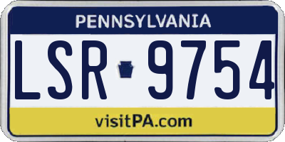 PA license plate LSR9754