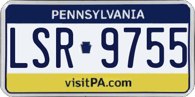 PA license plate LSR9755