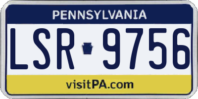PA license plate LSR9756