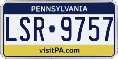PA license plate LSR9757
