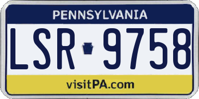 PA license plate LSR9758