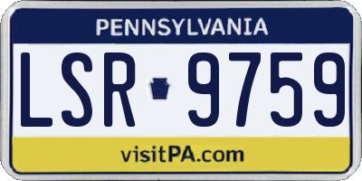 PA license plate LSR9759