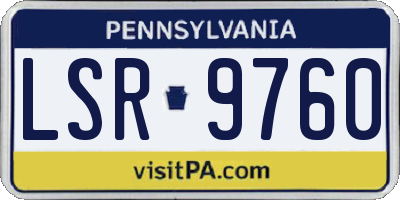 PA license plate LSR9760