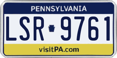 PA license plate LSR9761
