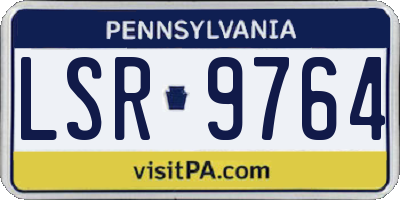 PA license plate LSR9764