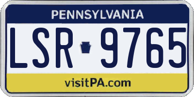 PA license plate LSR9765