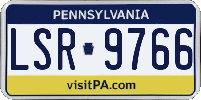 PA license plate LSR9766