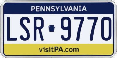 PA license plate LSR9770