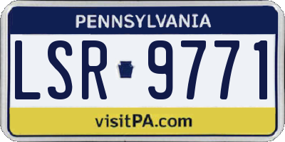 PA license plate LSR9771