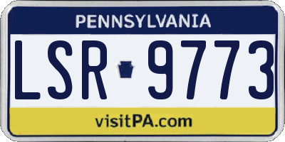 PA license plate LSR9773
