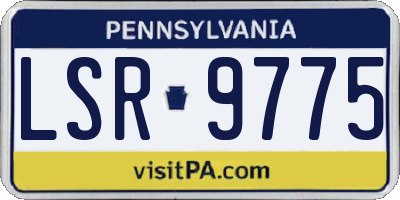PA license plate LSR9775