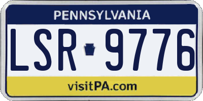PA license plate LSR9776