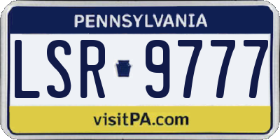 PA license plate LSR9777