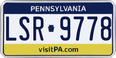 PA license plate LSR9778