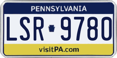 PA license plate LSR9780