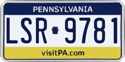 PA license plate LSR9781