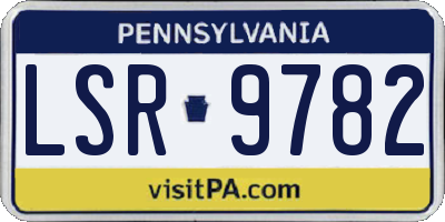 PA license plate LSR9782