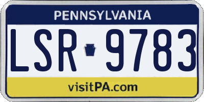 PA license plate LSR9783