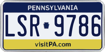 PA license plate LSR9786