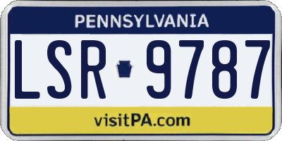 PA license plate LSR9787