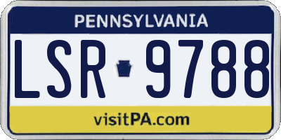 PA license plate LSR9788