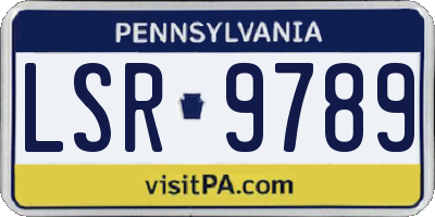 PA license plate LSR9789