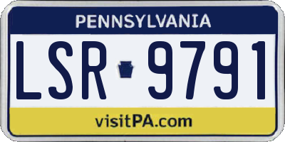 PA license plate LSR9791