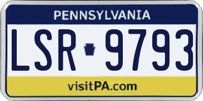 PA license plate LSR9793