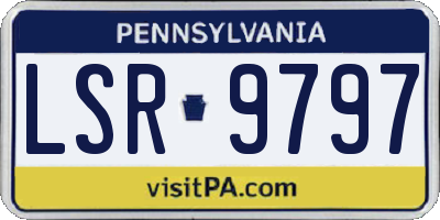 PA license plate LSR9797