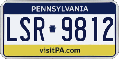 PA license plate LSR9812