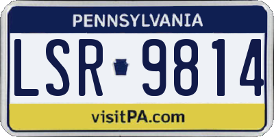 PA license plate LSR9814