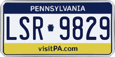 PA license plate LSR9829