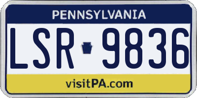PA license plate LSR9836