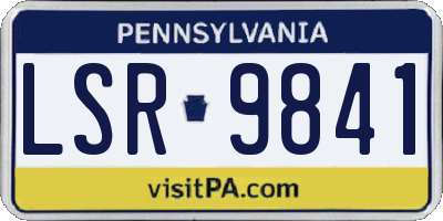 PA license plate LSR9841