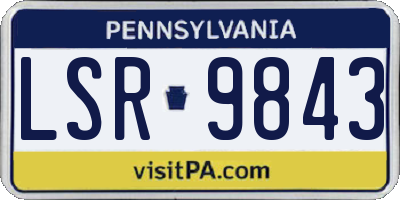 PA license plate LSR9843