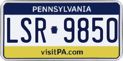 PA license plate LSR9850