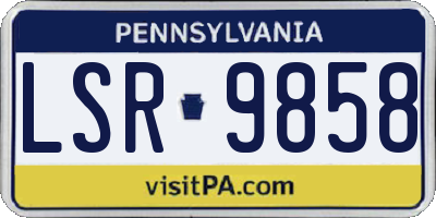 PA license plate LSR9858